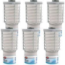Rubbermaid Commercial TCell Odor Control Dispenser Refills 6000 ftÂ³ - 1.6 fl oz (0.1 quart) - Blue Splash - 90 Day - Odor Neutralizer, VOC-free - 6 / Carton