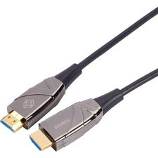 Black Box High-Speed HDMI 2.0 Active Optical Cable 328.08 ft Fiber Optic A/V Cable for Audio/Video Device, Transmitter, Receiver, Video Extender - First End: 1 x HDMI 2.0 Digital Audio/Video - Male - Second End: 1 x HDMI 2.0 Digital Audio/Video - Male - 1
