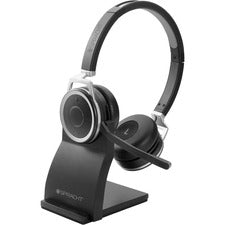 Spracht ZUMBT Prestige Wireless Headset Stereo - Wireless - Bluetooth - 33 ft - Over-the-head - Binaural - Noise Cancelling Microphone - Black