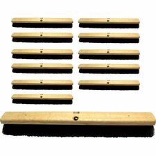 Genuine Joe Hardwood Block Broomhead 2.75" Tampico Fiber Bristle - 24" Overall Length - 12 / Carton