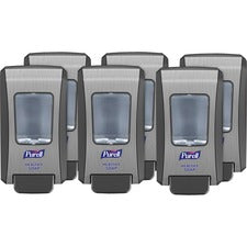 PURELL&reg; FMX-20 Foam Soap Dispenser Manual - 2.11 quart Capacity - Site Window, Locking Mechanism, Durable, Wall Mountable, Rugged - Graphite - 6 / Carton