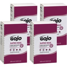Gojo&reg; Supro Max Hand Cleaner Cherry Scent - 2.11 quart - Adhesive Remover, Soil Remover - Hand - Tan - 4 / Carton
