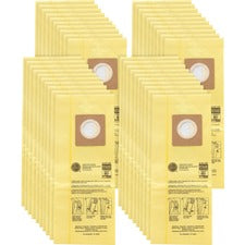 Hoover HushTone Vacuum Bags 10/Pack - 4 / Carton - Disposable, Micro Allergen - Yellow