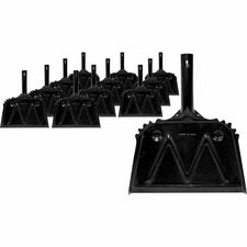 Impact Metal Dust Pan 12" Wide - Steel - Black - 12 / Carton