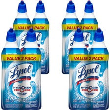 Lysol Hydrogen Peroxide Toilet Cleaner 24 fl oz (0.8 quart) - Ocean Fresh Scent - Recommended For: Soap Scum Remover - Residue-free, Bleach-free, Disinfectant, Deodorize, Antibacterial - Blue - 2/Pack - 4 / Carton