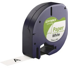 Dymo LetraTag Labelmaker Paper Labels 1/2" Width - White - Paper - 6 / Box