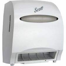 Scott Essential Automatic Hard Roll Towel Dispenser Touchless Dispenser - 15.8" Height x 12.7" Width x 9.6" Depth - White - Durable, Key Lock, Jam Resistant - 1 / Carton