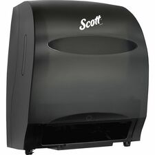 Scott Essential Automatic Hard Roll Towel Dispenser Touchless Dispenser - 15.8" Height x 12.7" Width x 9.6" Depth - Black - Durable, Key Lock, Jam Resistant, Emergency Feed Knob, Spring Lock - 1 / Carton