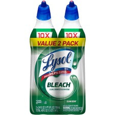 Lysol Bleach Toilet Bowl Cleaner 24 fl oz (0.8 quart) - Disinfectant, Deodorize - Blue Bottle - 2 / Pack