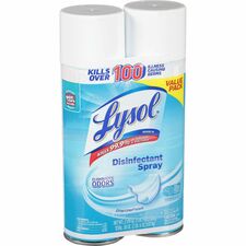 Lysol Crisp Linen Disinfectant Spray Ready-To-Use - 19 oz (1.19 lb) - Crisp Linen Scent - Clear - 2 / Pack