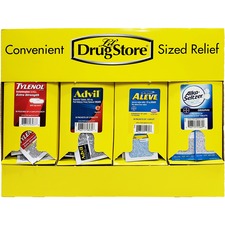 Lil' Drug Store Grab N' Go Display Medicine Dispenser 10.8" Height x 16.5" Width x 2.3" Depth - Cardboard Case - 1 Each