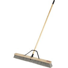 Rubbermaid Commercial Fine Bristle 36" Push Broom 3" Polyethylene Terephthalate (PET) Bristle - 1.13" Handle Width - 3" Overall Length - Lacquered Wood Handle - 1 Each