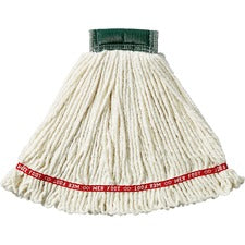 Rubbermaid Commercial 5" Headband Shrinkless Wet Mop Medium - Shrinkless, Chemical Resistant, Durable - Cotton, Yarn, Synthetic, PVC - White - 1 Each