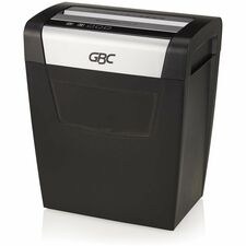 GBC ShredMaster PX10-06 Super Cross-Cut Paper Shredder Non-continuous Shredder - Super Cross Cut - 10 Per Pass - for shredding Staples, Paper Clip - P-4 - 5.90 ft/min - 9" Throat - 6 Minute Run Time - 6 gal Wastebin Capacity - Black, Chrome