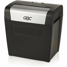 GBC ShredMaster PX08-04 Cross-Cut Paper Shredder Non-continuous Shredder - Super Cross Cut - 8 Per Pass - for shredding Staples, Paper Clip - P-3 - 5.90 ft/min - 9" Throat - 3 Minute Run Time - 3.96 gal Wastebin Capacity - Black, Chrome
