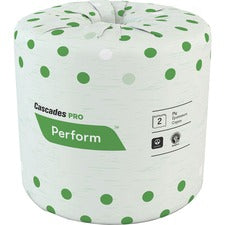 Cascades PRO Cascades PRO Select Standard Toilet Paper 2 Ply - 4" Width x 3.50" Length - 336 Sheets/Roll - White - 48 / Carton