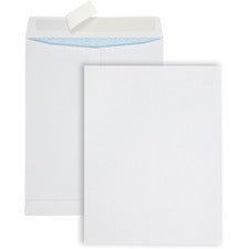 Quality Park Redi Strip Security Mailing Envelopes Multipurpose - #13 1/2 - 10" Width x 13" Length - Peel Strip - White - 100 / Box