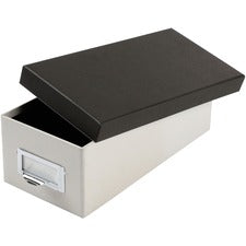 Oxford 3x5 Index Card Storage Box External Dimensions: 11.5" Length x 5.5" Width x 3.9" Height - Media Size Supported: 3" x 5" - 1000 x Index Card (3" x 5") - Black, Marble White - For Index Card, Notes, Recipe, Photo, Small Parts - Recycled - 1 Each