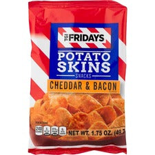 Utz TGI Fridays Cheddar/Bacon Snack Chips Trans Fat Free, Cholesterol-free, Gluten-free - Cheddar/Bacon - 1.75 oz - 55 / Carton