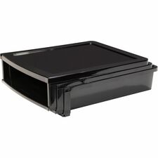 Storex Quick Stack Construction Paper Sorter 500 x Sheet - 3 Compartment(s) - 8.40" Height x 11.25" Width x 13" Length - Black - Plastic - 1 Each