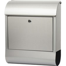 Tatco Indoor/Outdoor Stainless Steel Mailbox Stainless Steel - Silver - For Indoor, Outdoor, Mail, Magazine, Newspaper - 1 Each
