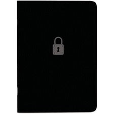 Rediform Password Notebook 64 Pages - Sewn - 0.40" Height x 3.5" Width x 5" Length - Black Cover - Compact, Flexible Cover, Bilingual Format, Note Section - Recycled - 1 Each