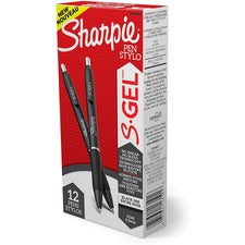 Sharpie S-Gel Pens 0.5 mm Pen Point - Retractable - Black Ink - Gel-based - 1 Dozen