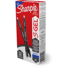 Sharpie S-Gel Pens 0.5 mm Pen Point - Retractable - Blue Ink - Gel-based - 1 Dozen