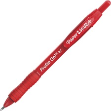 Paper Mate Profile Gel 0.7mm Retractable Pen 0.7 mm Pen Point - Retractable - Red Ink - 12 / Pack
