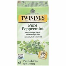 Twinings of London Pure Peppermint Herbal Tea Bag Herbal Tea - 1.8 oz - 25 / Box