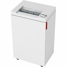 ideal. 2445 Cross-cut Paper Shredder Continuous Shredder - Cross Cut - 13 Per Pass - for shredding Paper, Staples, Paper Clip, Credit Card - 1.500" x 0.188" Shred Size - P-4 - 14 ft/min - 9.50" Throat - 9 gal Wastebin Capacity - 372.85 W - TAA Compliant