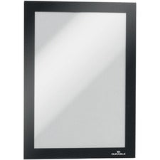 DURABLE DURAFRAME Magnetic Frame 5.50" Holding Width x 8.50" Holding Height - Magnetic, Anti-glare, Four Sided, Sturdy - Plastic - Black - 2 / Pack