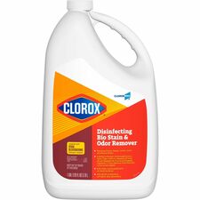 CloroxPro&trade; Disinfecting Bio Stain & Odor Remover Refill 128 fl oz (4 quart) - Bleach-free, Deodorize - Translucent - 1 Each