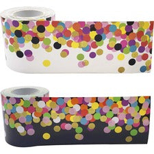 Teacher Created Resources Colorful Confetti Border Trim Colorful Confetti - Sturdy, Durable - 3" Width x 600" Length - Multicolor - 2 / Set