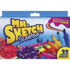 Mr. Sketch Scented Markers Chisel Marker Point - Assorted Ink - 22 / Pack