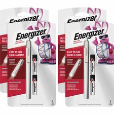 Energizer LED Pen Light LED - Bulb - 1 W - 6 lm Lumen - AAA - Battery - Stainless Steel - Drop Resistant - Silver - 4 / Carton