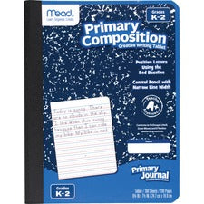 Mead Primary K-2 Creative Story Journal 100 Sheets - 200 Pages - Printed - Book Bound - 7 1/2" x 9 1/2" Sheet Size - Durable Cover, Manuscript Alphabet - 1 Each