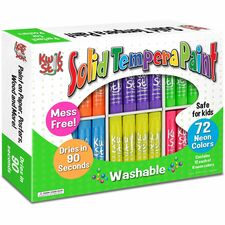 Kwik Stix Kwik Stix Neon Solid Tempera Paint Assorted Neon - 72 / Box