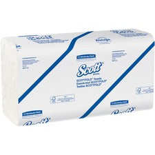 Scott&reg; Essential Scottfold Multifold Paper Towels 9.40" Width x 12.40" Length - White - 175/Pack - 25 / Carton