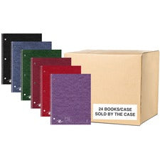 Roaring Spring Stasher Wirebound Notebook 100 Sheets - 200 Pages - Printed - Spiral Bound - Both Side Ruling Surface - Red Margin - 3 Hole(s) - 15 lb Basis Weight - 56 g/m&#178; Grammage - 11" x 9" Sheet Size - 0.33" Height x 9" Width x 11" Length - White