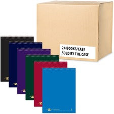 Roaring Spring Flipper Notebook 80 Sheets - 160 Pages - Printed - Spiral Bound - Both Side Ruling Surface - Red Margin - 3 Hole(s) - 15 lb Basis Weight - 56 g/m&#178; Grammage - 11 1/2" x 8 1/2" Sheet Size - 0.33" Height x 8.5" Width x 11.5" Length - Whit