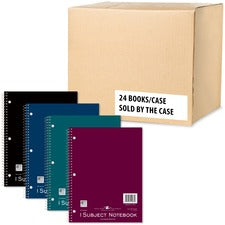 Roaring Spring 1-Subject Notebook 80 Sheets - 160 Pages - Printed - Spiral Bound - Both Side Ruling Surface - Red Margin - 3 Hole(s) - 15 lb Basis Weight - 56 g/m&#178; Grammage - 11" x 8 1/2" Sheet Size - 0.30" Height x 8.5" Width x 11" Length - White Pa