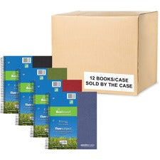 Roaring Spring EnviroNotes Earthtone 5-Subject Notebook 160 Sheets - 320 Pages - Printed - Spiral Bound - Both Side Ruling Surface - Red Margin - 3 Hole(s) - 20 lb Basis Weight - 75 g/m&#178; Grammage - 11" x 9" Sheet Size - 0.75" Height x 9" Width x 11"