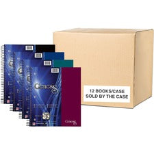 Roaring Spring Genesis 3-Subject Notebook 150 Sheets - 300 Pages - Printed - Spiral Bound - Both Side Ruling Surface - Red Margin - 3 Hole(s) - 15 lb Basis Weight - 56 g/m&#178; Grammage - 11" x 9" Sheet Size - 0.50" Height x 9" Width x 11" Length - White