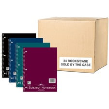 Roaring Spring Wide Ruled One Subject Spiral Notebook 70 Sheets - 140 Pages - Printed - Spiral Bound - Both Side Ruling Surface - Wide Ruled Front Ruling - 0.34" Ruled - Red Margin - 3 Hole(s) - 15 lb Basis Weight - 56 g/m&#178; Grammage - 10 1/2" x 8" Sh