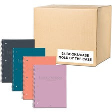 Roaring Spring College Ruled Poly Cover One Subject Spiral Notebook 70 Sheets - 140 Pages - Printed - Spiral Bound - Both Side Ruling Surface - Red Margin - 3 Hole(s) - 15 lb Basis Weight - 56 g/m&#178; Grammage - 10 1/2" x 8" Sheet Size - 0.25" Height x