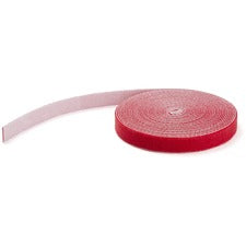 StarTech.com 100ft. Hook and Loop Roll - Red Cable Strap - Red - 100 ft Length - Fabric - 1 Each