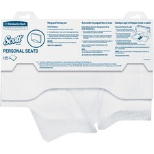 Scott Toilet Seat Covers 15" Width x 17" Length - For Toilet - White - 125 / Pack