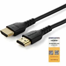 StarTech.com 1 m (3.3 ft.) Premium High Speed HDMI Cable with Ethernet - 4K 60Hz 3.28 ft HDMI Video Cable for Audio/Video Device, TV, Monitor, Notebook, Desktop Computer, Apple TV - First End: 1 x 19-pin HDMI 2.0 Digital Audio/Video - Male - Second End: 1