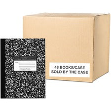 Roaring Spring Flex Cover Composition Book 80 Sheets - 160 Pages - Printed - Sewn/Tapebound - Both Side Ruling Surface - Red Margin - 15 lb Basis Weight - 56 g/m&#178; Grammage - 10 1/4" x 7 7/8" Sheet Size - 0.50" Height x 7.9" Width x 10.3" Length - Whi